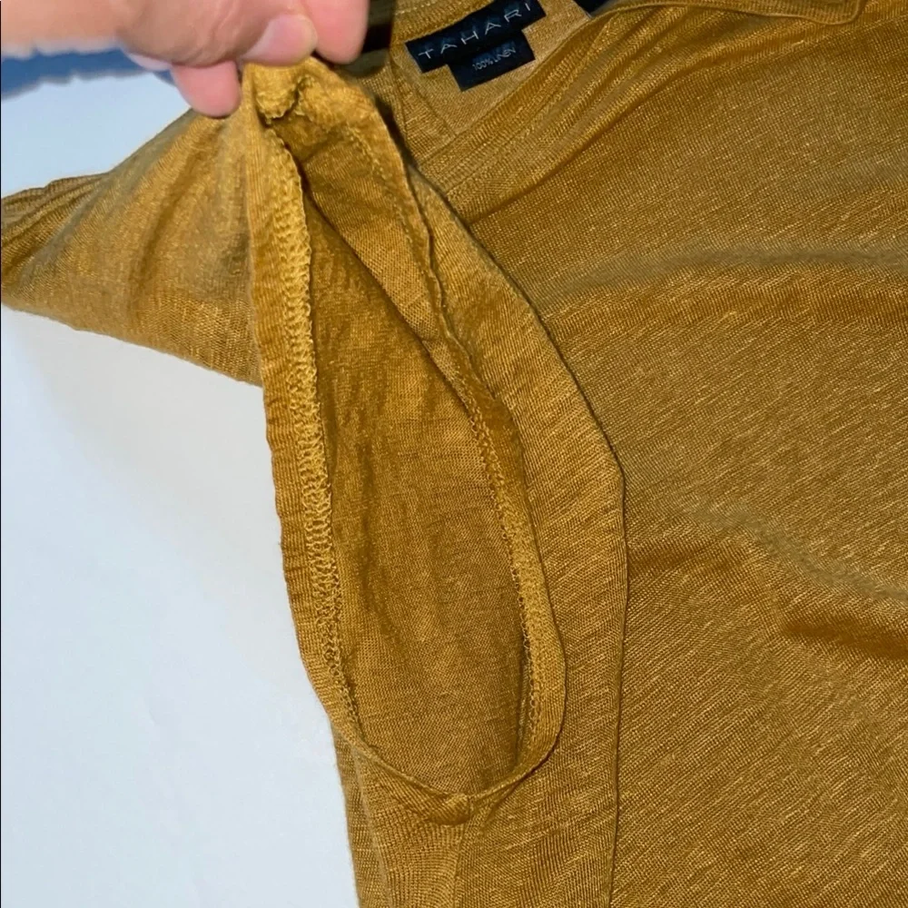 Tahari Mustard Yellow Women's Tunic Top - Picture 9 of 9